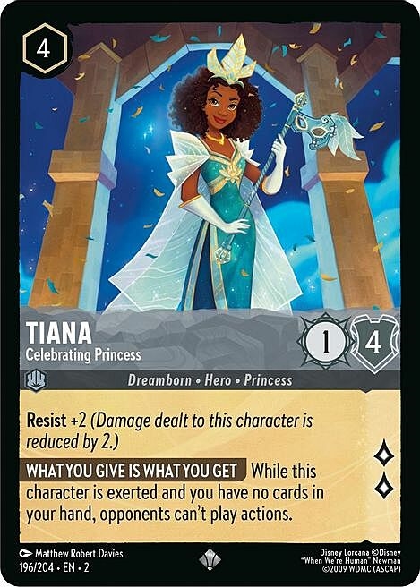 Tiana - Celebrating Princess (Super Rare) - Rise of the Floodborn 196/204 - Disney Locarcana